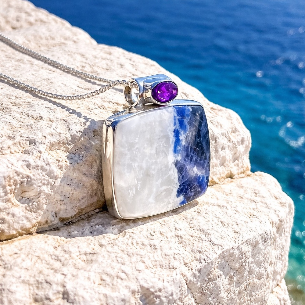 Sodalite & Amethyst Necklace